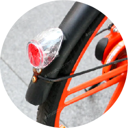 Reflector trasero en bicicleta